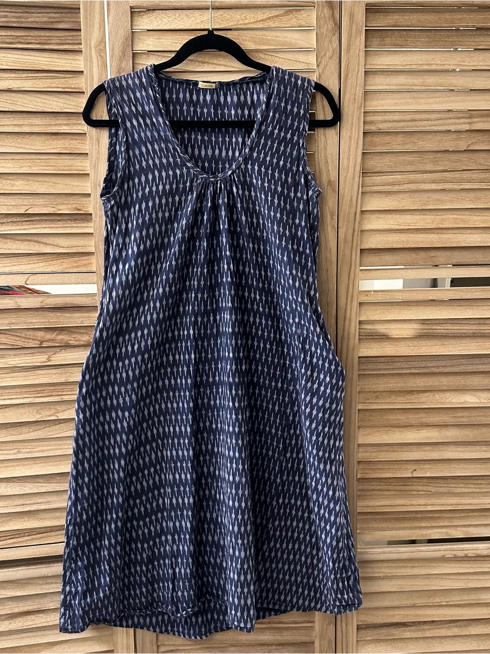 Matta Indigo Sleeveless midi dress in navy size S
